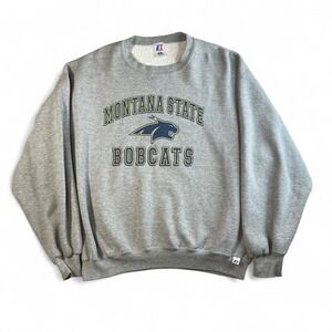 Vintage Russell Athletic grey Montana State Bobcats crewneck sweatshirt Size XL